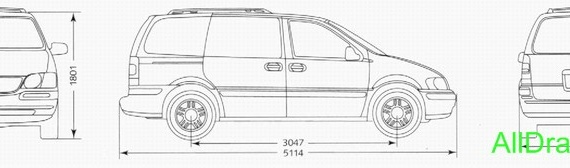 Pontiac Trans Sport - drawings (drawings) of the car